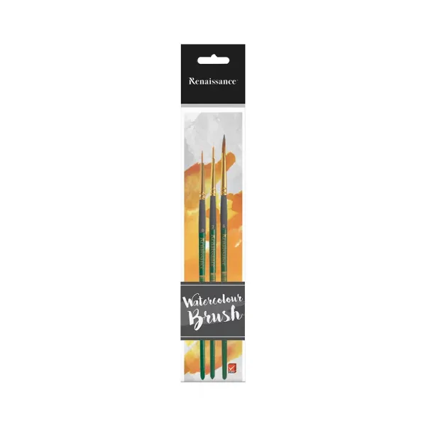Synthetic Fiber Brush Set 3 pcs