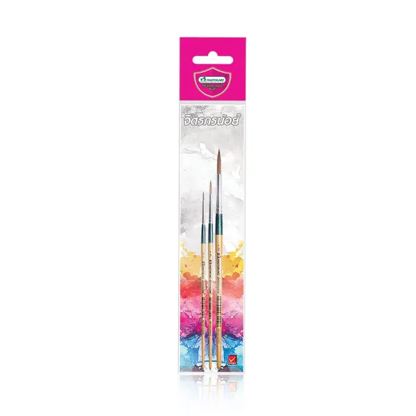 Synthetic Fiber Brush Set, sizes 1, 3, 7