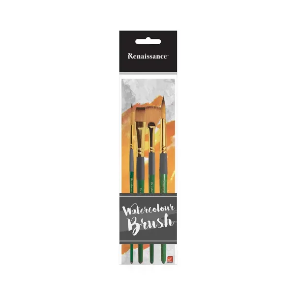 Synthetic Fiber Brush Set 4 pcs