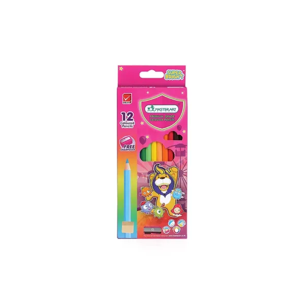 Coloured Pencils 12 pcs + sharpener