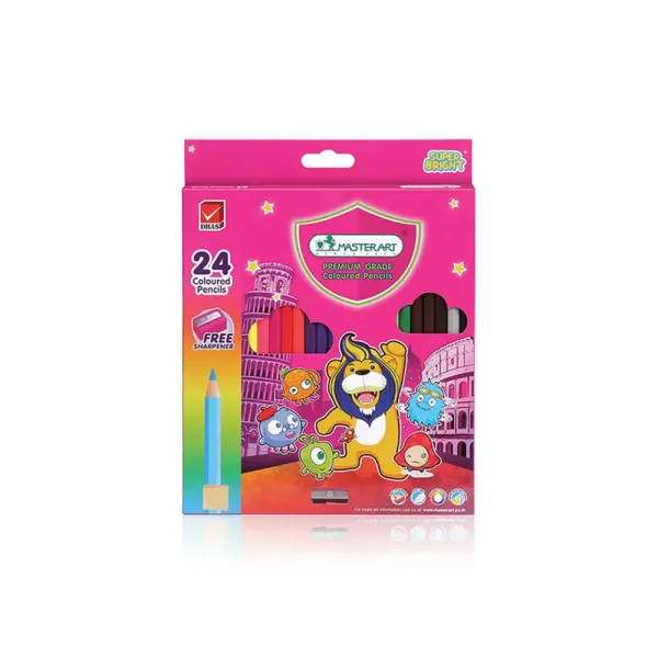 Coloured Pencils 24 pcs + sharpener