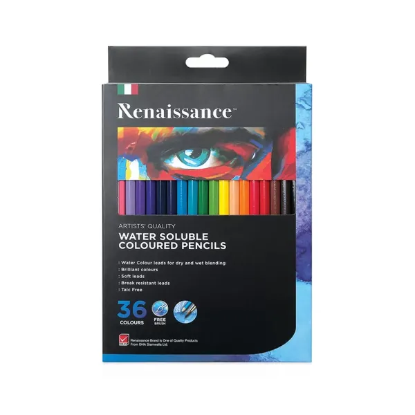 Water Soluble Coloured Pencils 36 pcs