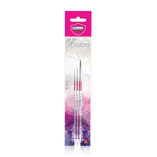 Synthetic Fiber Brush Set, sizes 0, 2, 6