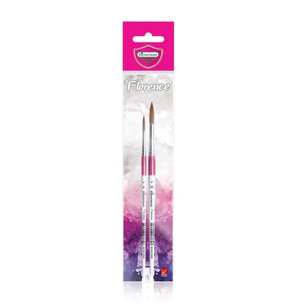 Synthetic Fiber Brush Set, sizes 6, 10