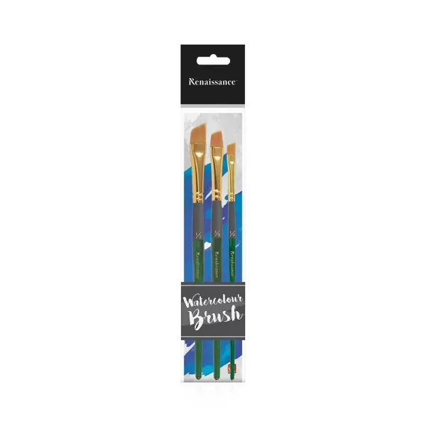 Synthetic Fiber Brush Set Angled 3 pcs