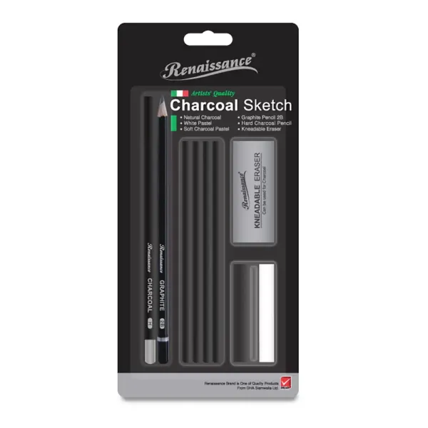 Charcoal Sketch 9 pcs