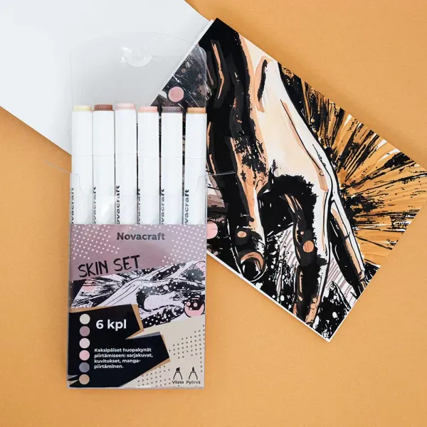 Alcohol-Based Marker 6 pcs, Skin Set