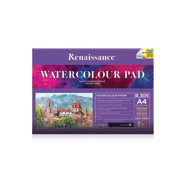2 in 1 Watercolour Pad A4, 200 g
