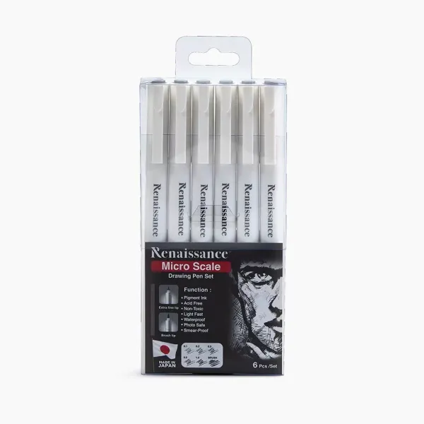 Micro Scale Drawing Pen Set 6 pcs