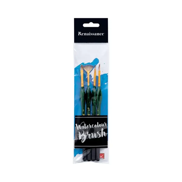 Synthetic Fiber Brush Set 4 pcs ergonomic