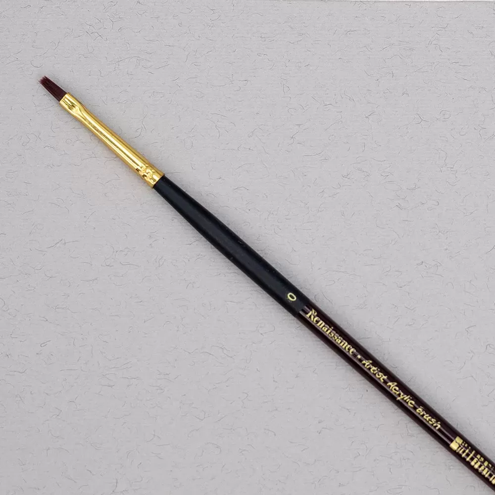 Akryylivärisivellin tasainen, koko 0