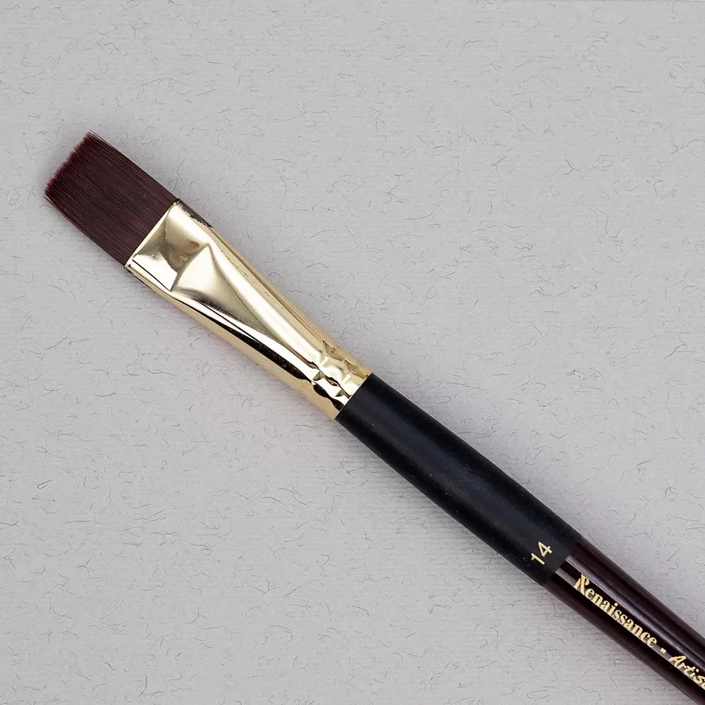 Akryylivärisivellin tasainen, koko 14