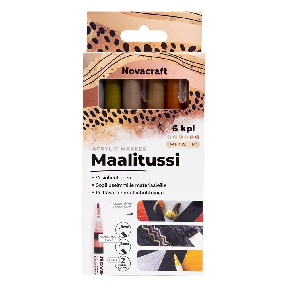 Maalitussi 6 kpl Metallic