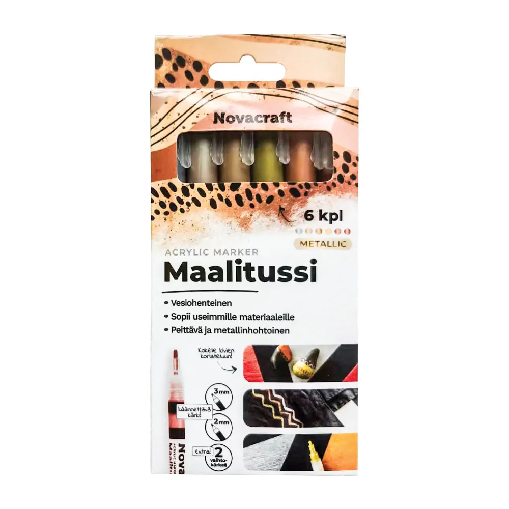 Maalitussi 6 kpl Metallic