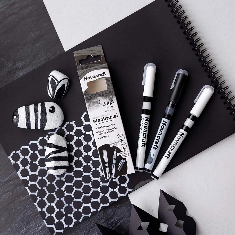 Maalitussi 3 kpl musta ja valkoinen