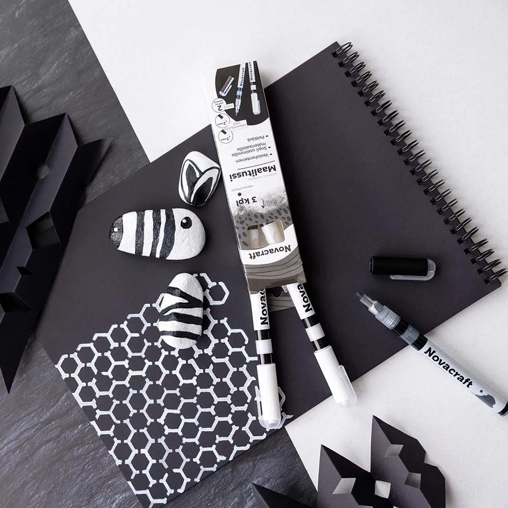 Maalitussi 3 kpl musta ja valkoinen