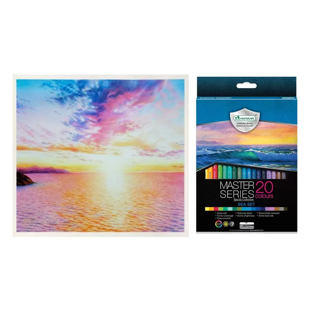Puuvärikynät 20 kpl, Sea Set