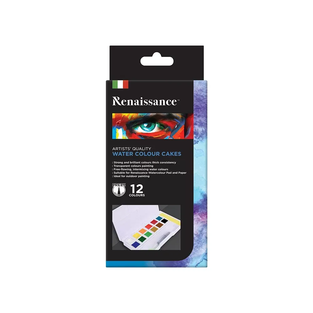 Akvarellinapit 12 kpl