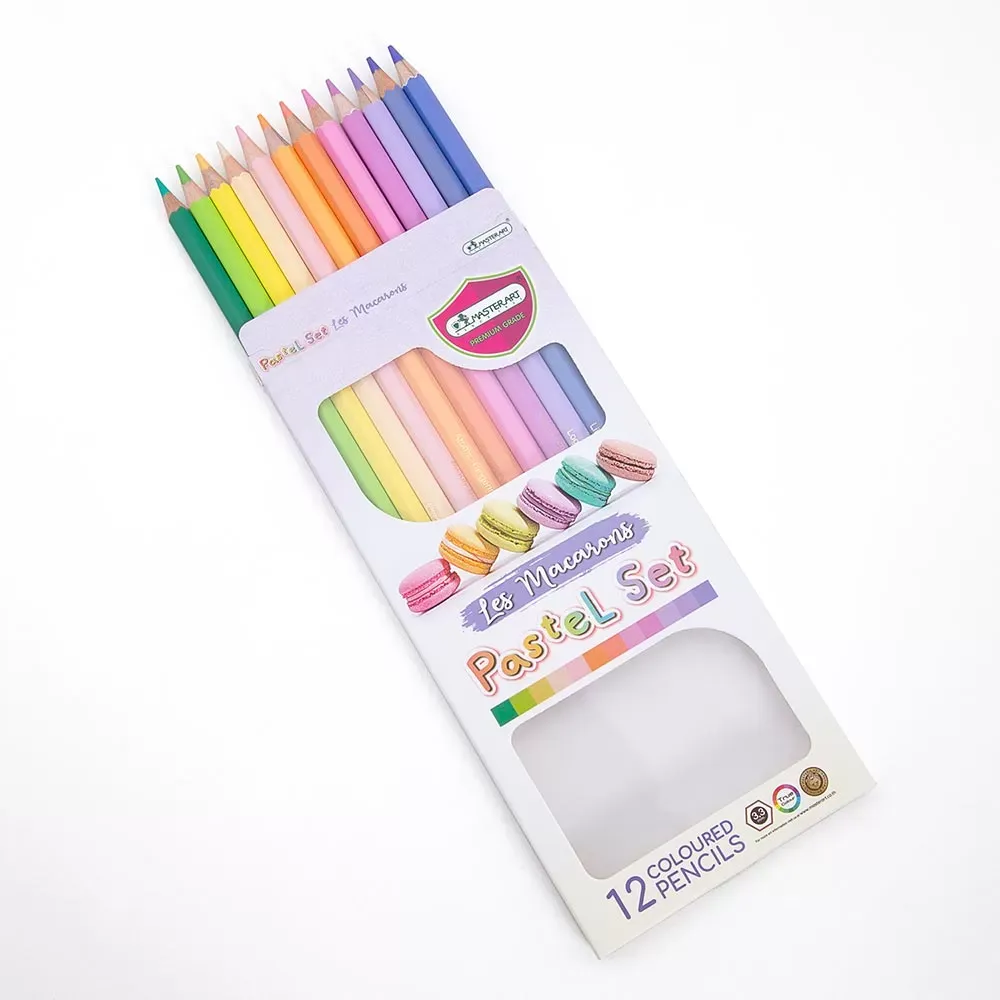 Värikynät 12 kpl, pastellisävyt Les Macarons