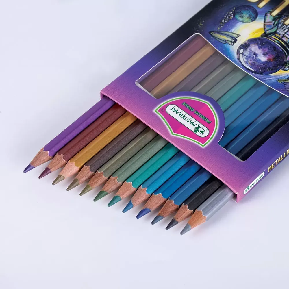 Värikynät 12 kpl, Metallic-sävyt