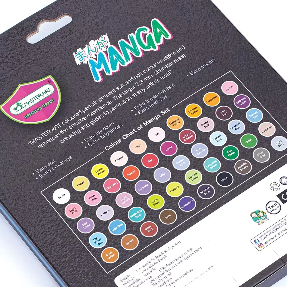 Värikynät 50 kpl, Manga-sävyt