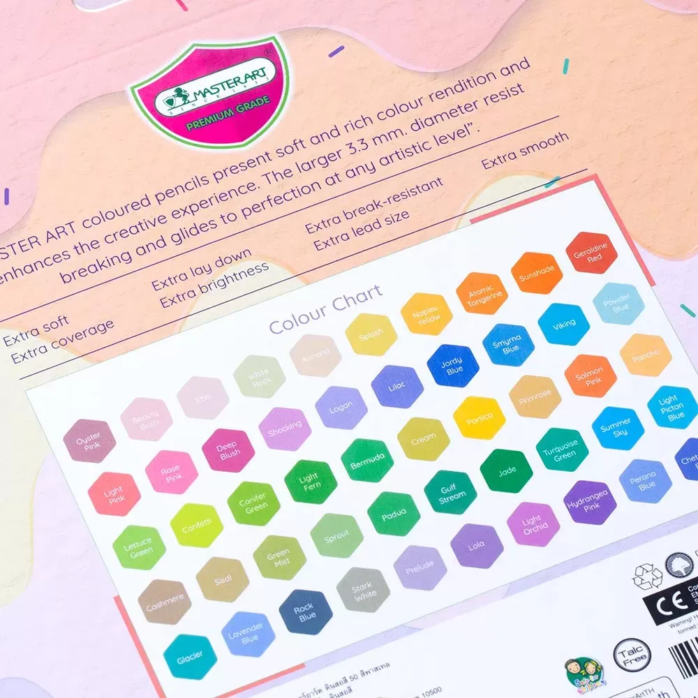 Värikynät 50 kpl, pastelli