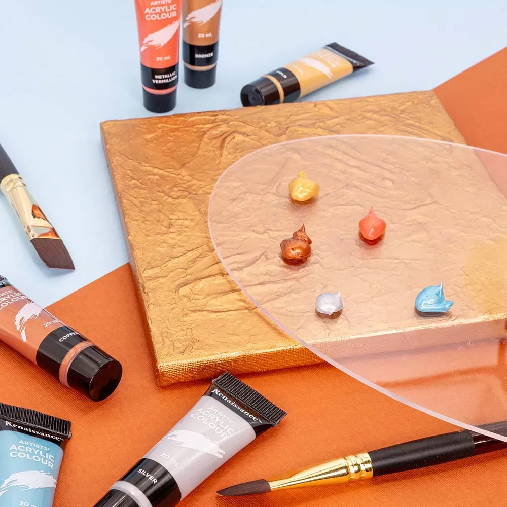 Akryylivärit 6 x 20 ml, metallic