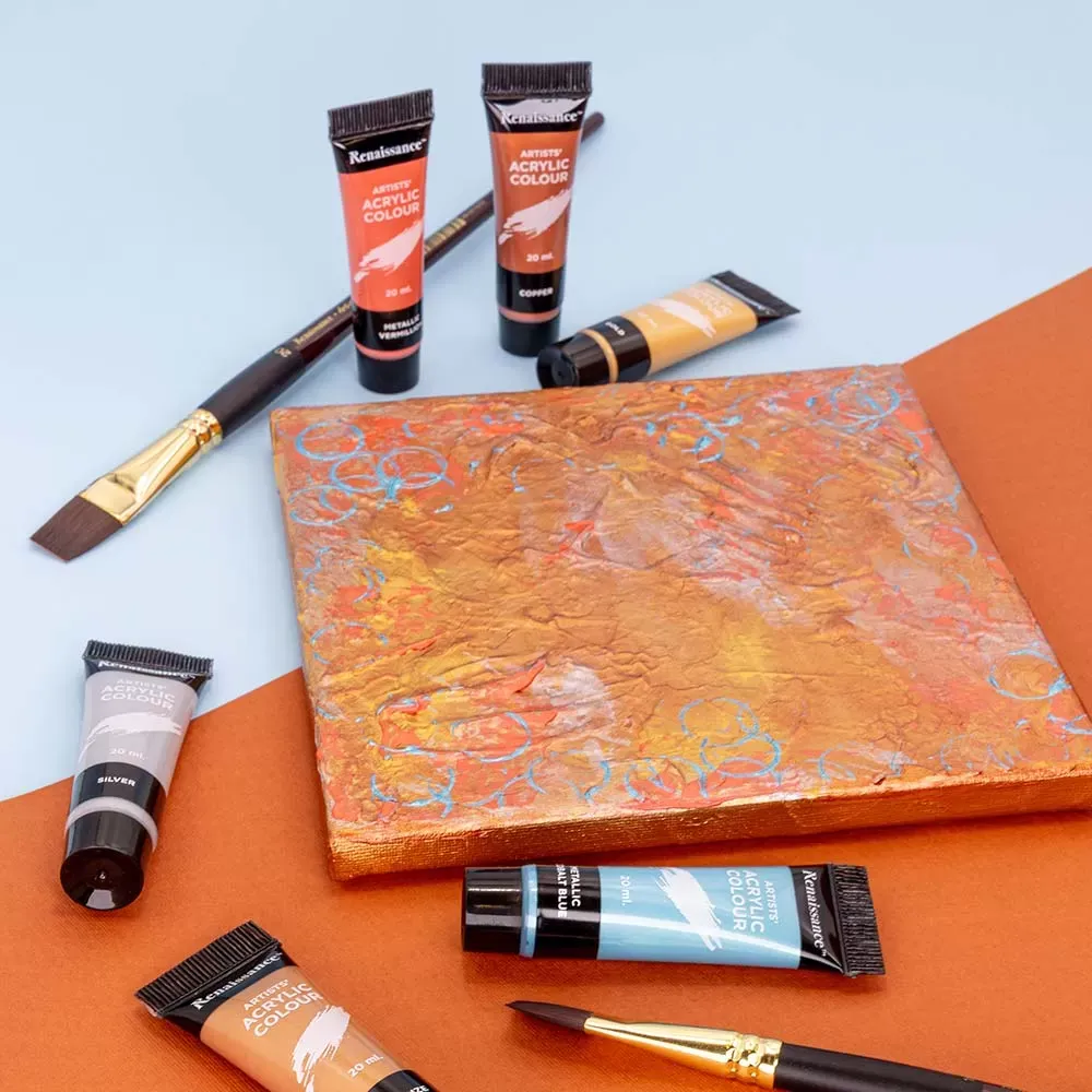 Akryylivärit 6 x 20 ml, metallic