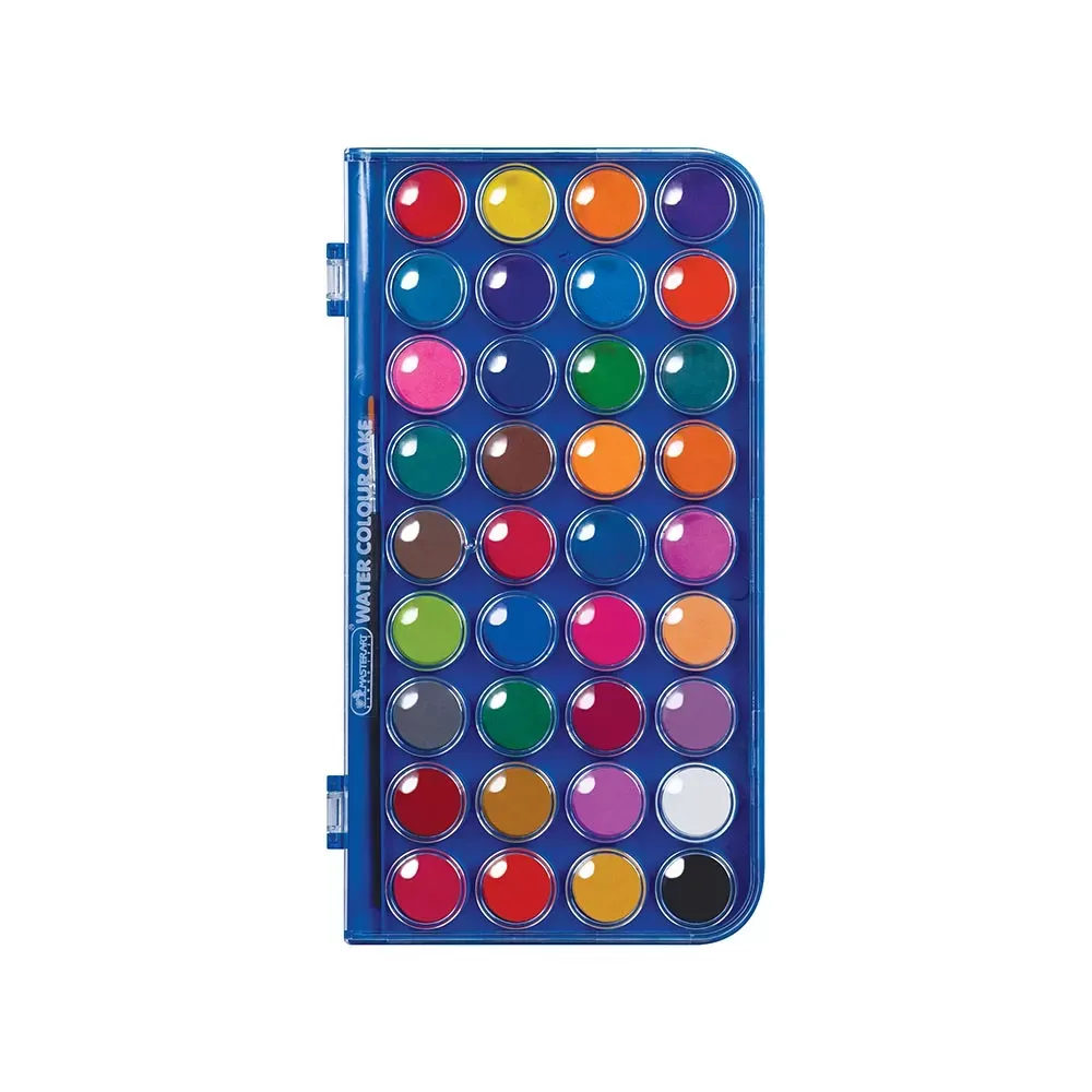 Vesivärit 36 kirkasta väriä, muovirasia