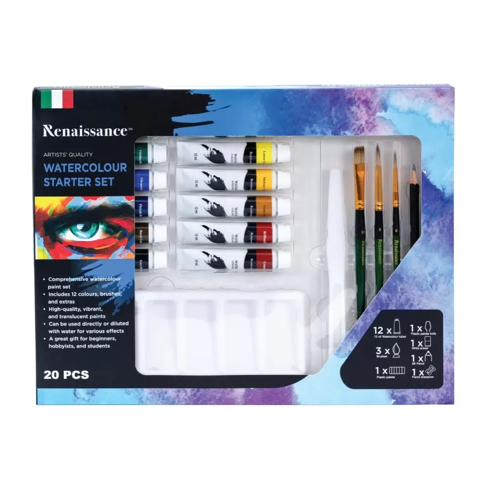 Vesivärimaalauksen aloituspakkaus