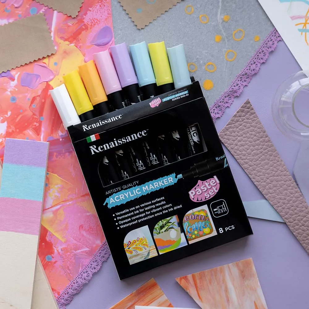 Akryylitussit 8 kpl, pastellivärit