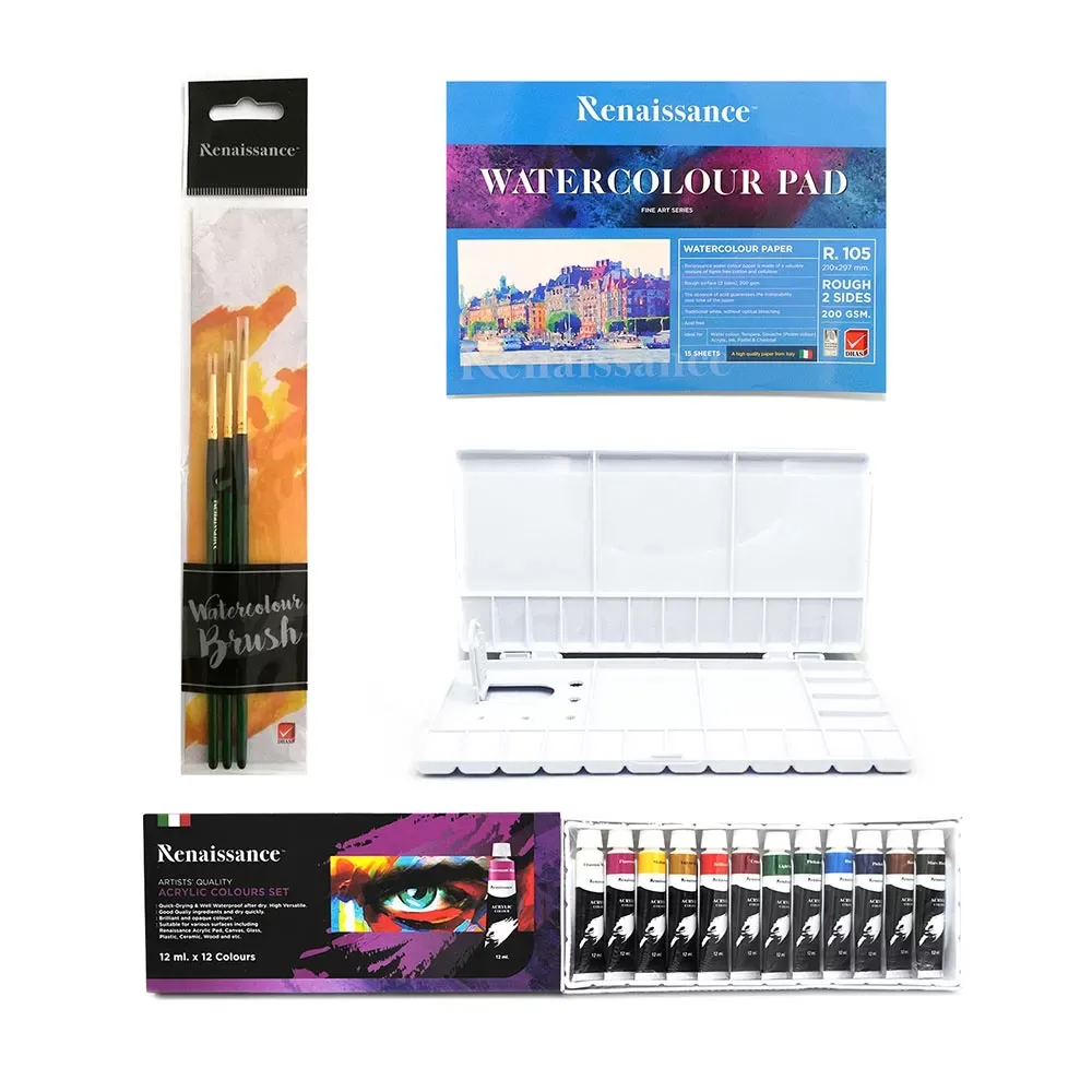 Renaissance akryylimaalaussetti