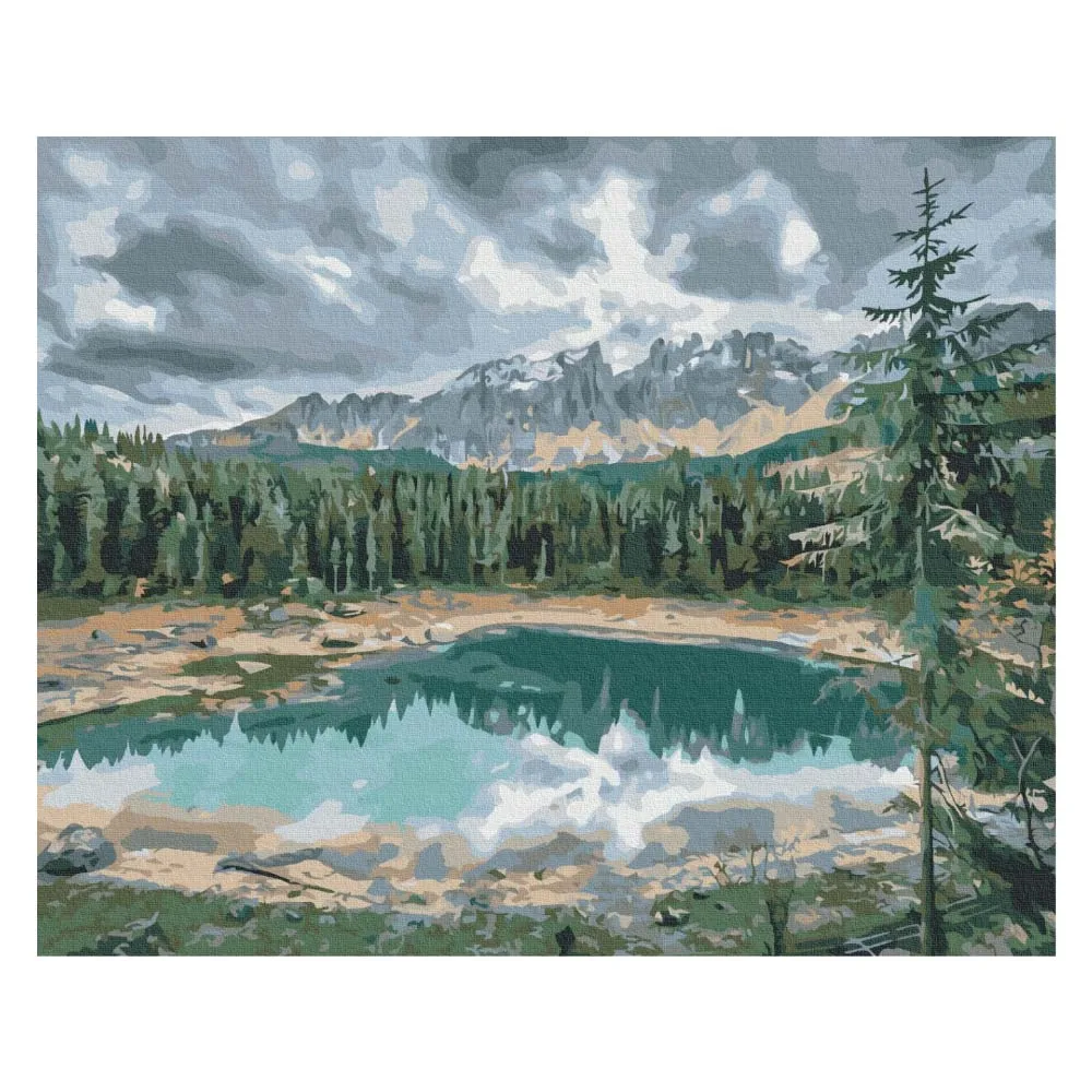 Numeromaalaus järvi ja vuoret