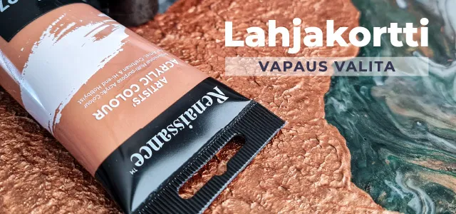Novacraft taide- ja askartelutarvikeverkkokaupan lahjakortit.