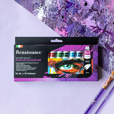 Renaissance akryylimaalit 12 x 12 ml.