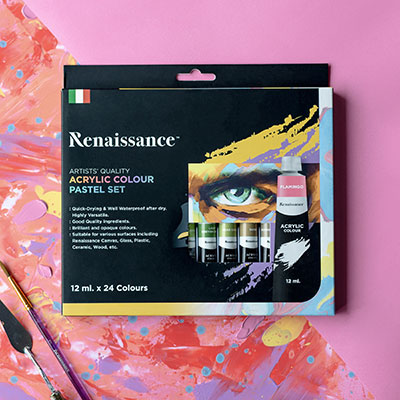 Renaissance akryylimaalit 24 x 12 ml.