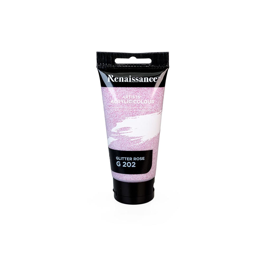 Akryylimaali 75 ml, Glitter Rose