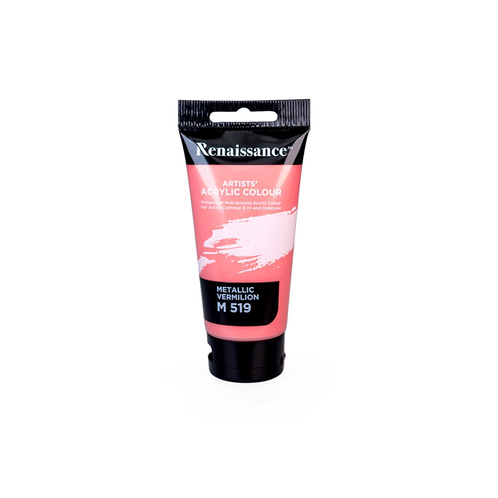 Akryylimaali 75 ml, Metallic Vermilion